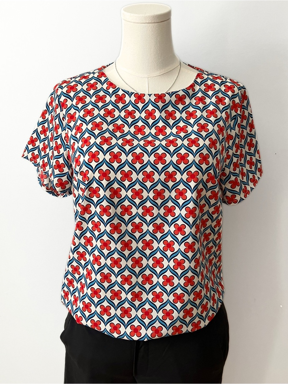 Compania Fantastica Short Sleeve Blouse With Prints